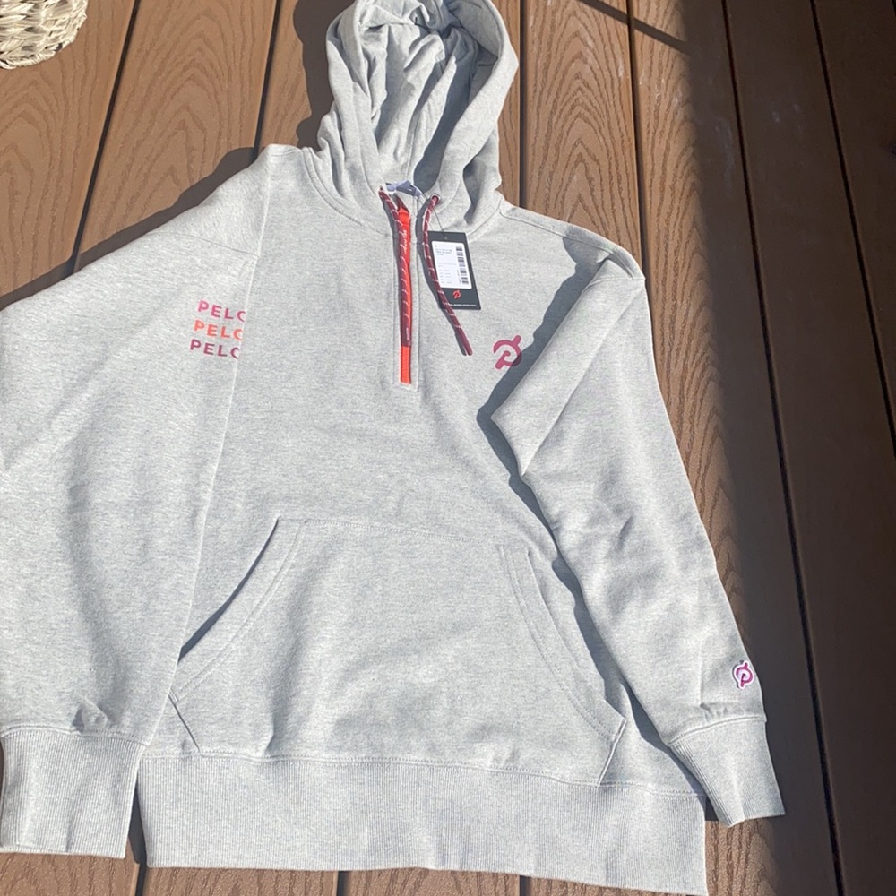 Peloton grey hoodie size M unisex